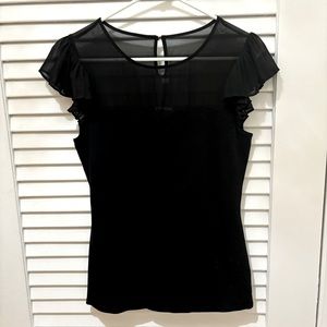 Express Mesh Panel Blouse